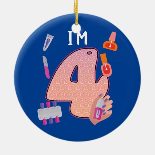 キッズスパメイクアップ4th小さな女の子 セラミックオーナメント (裏面)