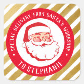 キッズスパーソナライズされたクリスマススペシャル配信スクア スクエアシール (正面)