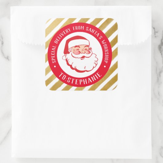 キッズスパーソナライズされたクリスマススペシャル配信スクア スクエアシール (バッグ)