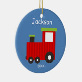 キッズスパーソナライズされたクリスマストランオーナメント セラミックオーナメント (右)