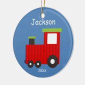 キッズスパーソナライズされたクリスマストランオーナメント セラミックオーナメント (左)