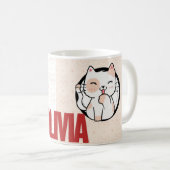 キッズスパーソナライズされたパーヒーローマグ – 名前をカスタムするギフト コーヒーマグカップ (正面右)