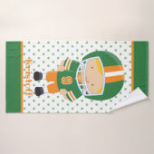 キッズスパーソナライズされたポーツサッカーバスタオル バスタオル (バスタオル)