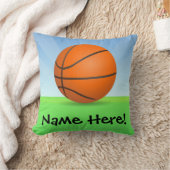 キッズスパーソナライズされたポーツバスケットボール晴れの日 クッション (ブランケット)