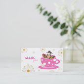 キッズスパ名刺デイジーカウトレオパード&ドット 名刺 (スタンド正面)