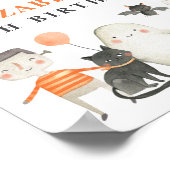 キッズスプクトカキュラーハロウィーン誕生日パーティーへようこそ ポスター (角)