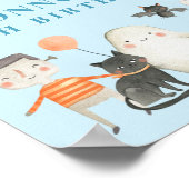 キッズスプクトカキュラーハロウィーン誕生日パーティーへようこそ ポスター (角)