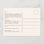 キッズスプックのハロウィーンの衣装パーティー インビテーションポストカード (裏面)