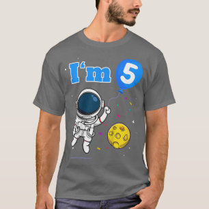 キッズスペースマン宇宙飛行士宇宙私は5五十五日だ Tシャツ