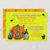 キッズスポオクタキュラ格言ハローウィンパーティ 招待状 (正面/裏面)