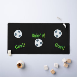 キッズスポーツサッカーおもしろい デスクマット