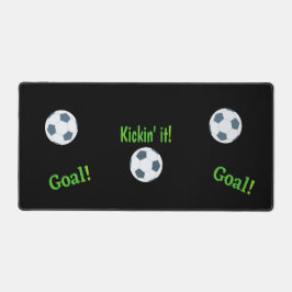 キッズスポーツサッカーおもしろい デスクマット