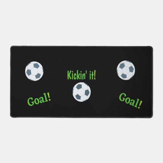 キッズスポーツサッカーおもしろい デスクマット (正面)