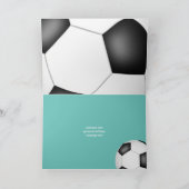 キッズスポーツバースデーサッカーボールのパンク カード (内部)