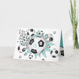 キッズスポーツバースデーサッカーボールのパンク カード