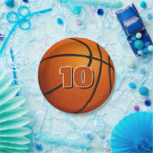 キッズスポーツバースデーパーティースバスケットボール ペーパープレート (パーティー)