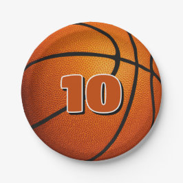 キッズスポーツバースデーパーティースバスケットボール ペーパープレート