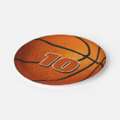 キッズスポーツバースデーパーティースバスケットボール ペーパープレート (アングル)