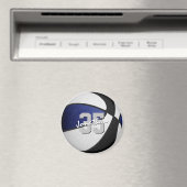 キッズスポーツブルーブラックチームカラーズバスケットボール マグネット (インサイチュ (食洗機))