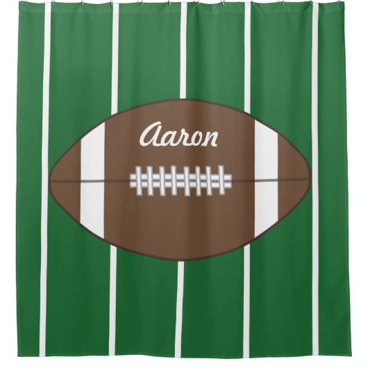キッズスポーツボーイズフットボールバスルームのシャワーカーテン シャワーカーテン (正面)