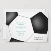 キッズスポーツ誕生日サッカーボール星 案内状 (裏面)