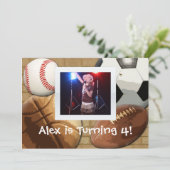 キッズスポーツ誕生日招待状 招待状 (スタンド正面)