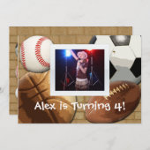 キッズスポーツ誕生日招待状 招待状 (正面/裏面)