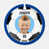 キッズスポーティブルーフォトサッカー メタルオーナメント (裏面)