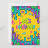 キッズスライムパーティー誕生日 招待状 (裏面)