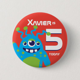 キッズスリーアイドエイリアン名の年齢ボタン 缶バッジ