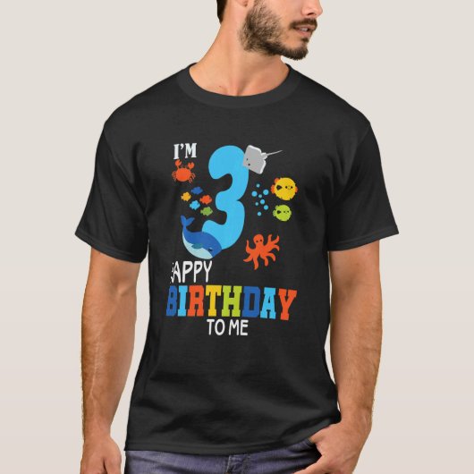 キッズスリースリートリーブンス3誕生日ハッピーバースデーボーイズGi Tシャツ (正面)