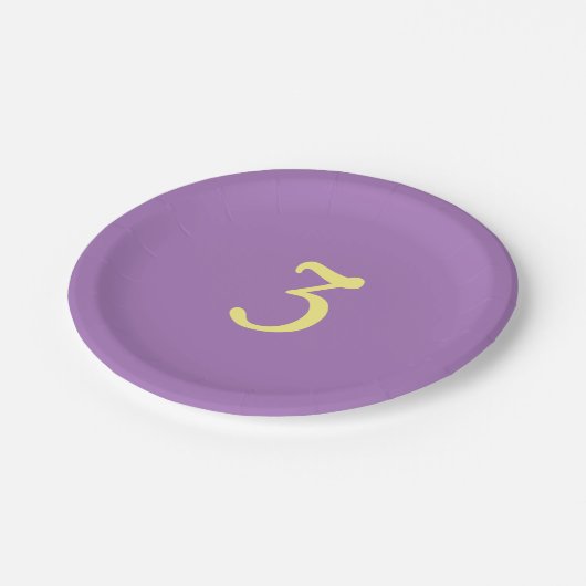キッズスリーパープルイエロー ペーパープレート (アングル)