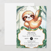 キッズスロお洒落ス誕生日 招待状 (正面/裏面)