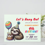 キッズスロカラフルステーマ誕生日パーティー 招待状 (スタンド正面)