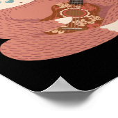 キッズスロスウクレレプレイヤーハワイアンミュージシャン ポスター (角)