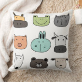 キッズスロークッション – 動物顔 クッション (ブランケット)