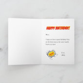 キッズスーパーヒーローからのママの誕生日カラーリングカード カード (内部)