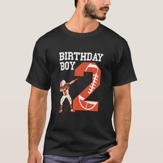 キッズセカンドサッカー誕生日2歳ボーイフットバ Tシャツ (正面)