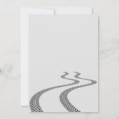 キッズセカンドバースデーレースカーテーマ誕生日パーティー 招待状 (裏面)