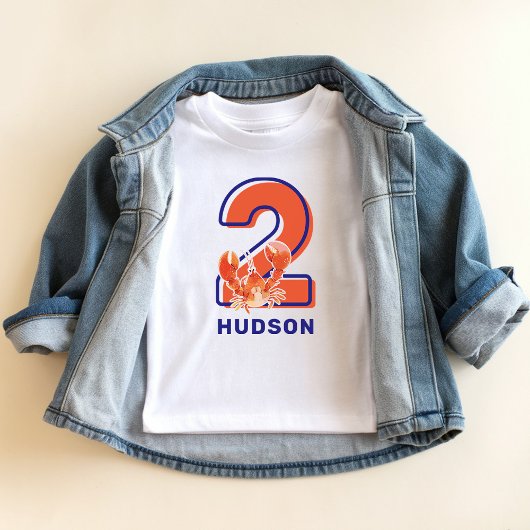 キッズセカンドバースデーロブスターゲストオブオナー ベビーTシャツ