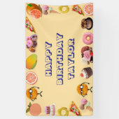 キッズセサミストリートグルメトラック誕生日 横断幕 (縦)