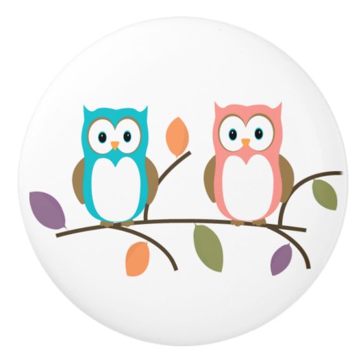 キッズセラミックドロー&カップボードドアノブ セラミックノブ (正面)