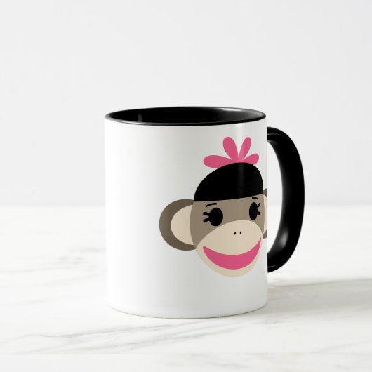 キッズソッパーソナライズされたクモンキーマグ マグカップ (正面右)
