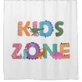 キッズゾーン恐竜 シャワーカーテン (正面)