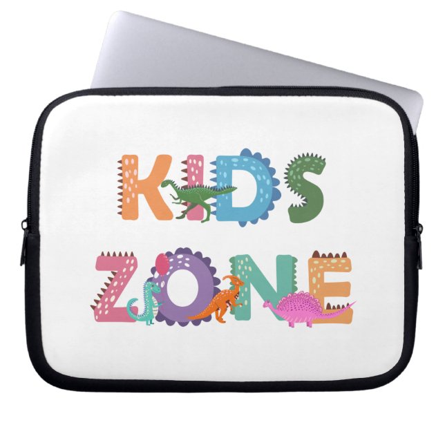 キッズゾーン恐竜 ラップトップスリーブ (正面)