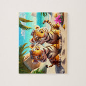 キッズタイガーカッブジグソーパズル – トロピカル ジグソーパズル (縦)