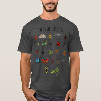 キッズタイプの昆虫Bug Identification Tシャツ