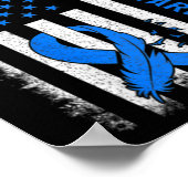 キッズタイプ1糖尿病認識度アメリカ国旗Bl ポスター (角)