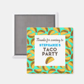 キッズタコ誕生日サンキューパーティーの好意 マグネット (正面/裏面)