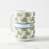 キッズタパーソナライズされたネリパターン（の模様が）ある コーヒーマグカップ (正面左)